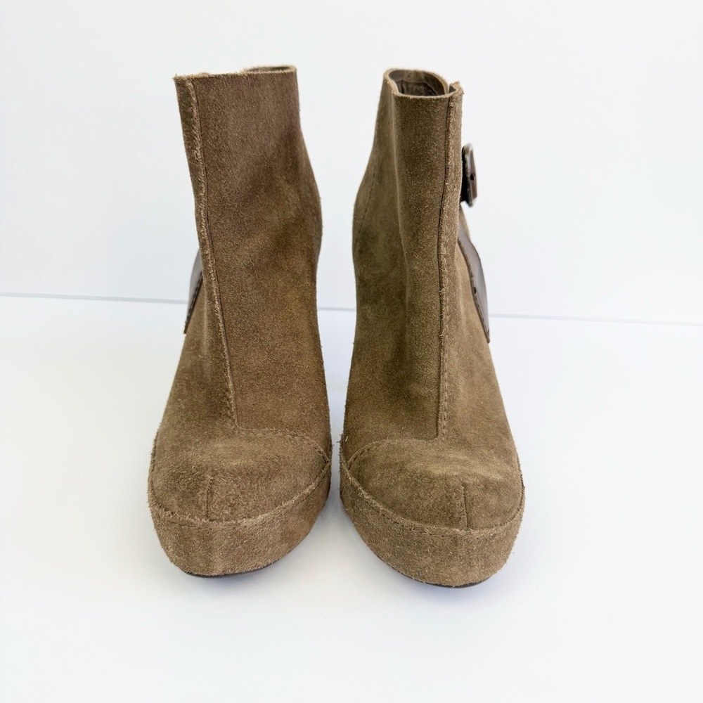 Pedro Garcia Charmy Ankle Boots Booties Suede Leather Platform Size 37.5 US 7.5 - Picture 8 of 14